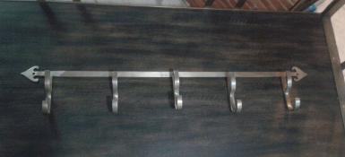 Brass Coat Hook Item code CH001N size flat bar 12 mm.long 63 cm.