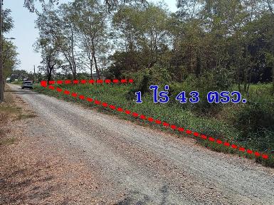 ขายที่ดิน 1 ไร่ 43 ตรว. คลองสิบสอง หนองจอก เหมาะทำบ้านสวน ฟาร์มเ